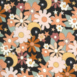Kitty Corn Twilight Garden Midnight Yardage 31172-17 by Urban Chiks for Moda Fabrics Sold in 1/2 Yard Increments