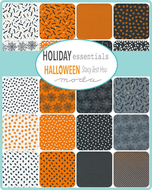 Holiday Essentials Halloween Spooky Ghost Midnight 20731-12 by Stacy Iest Hsu for Moda Fabrics
