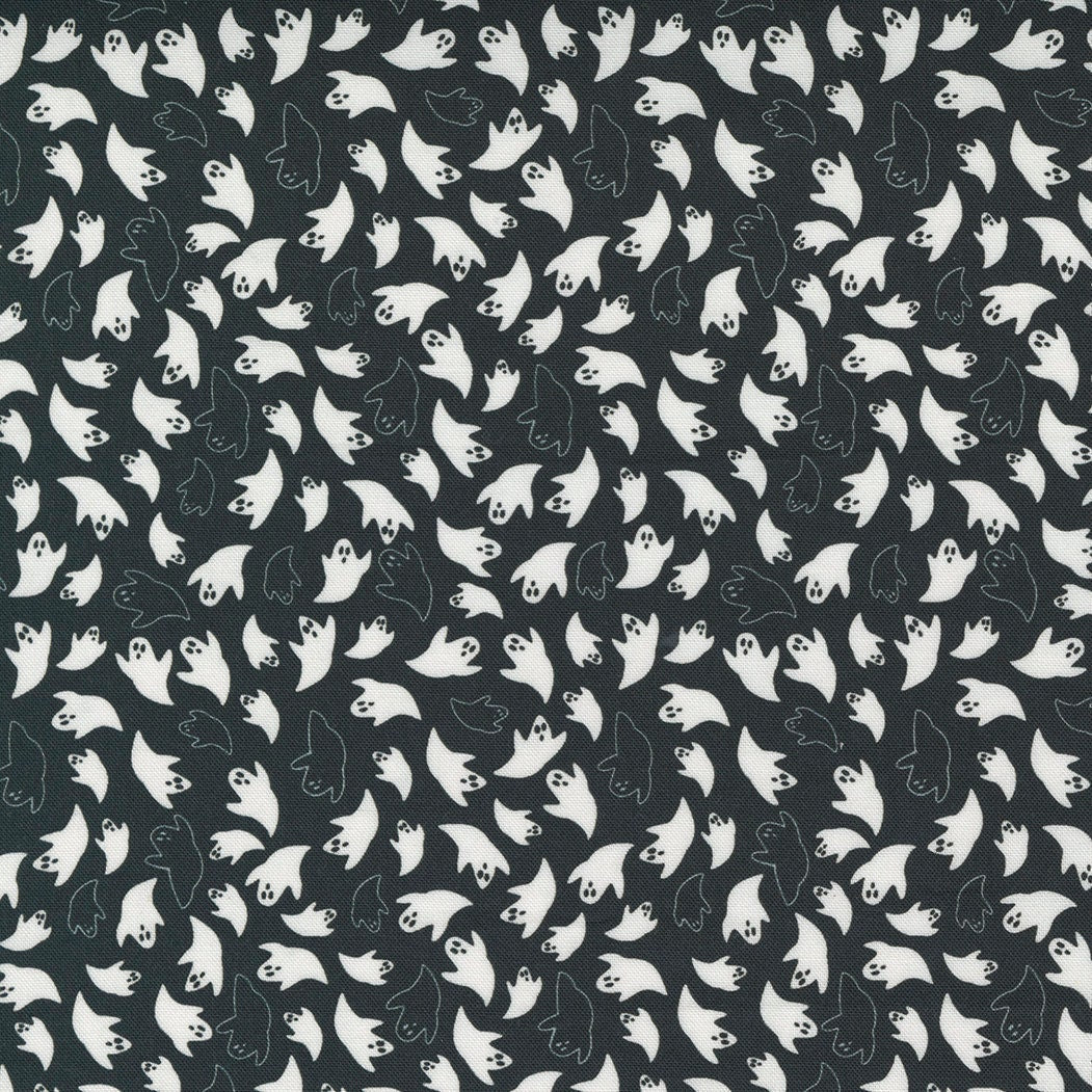 Holiday Essentials Halloween Spooky Ghost Midnight 20731-12 by Stacy Iest Hsu for Moda Fabrics