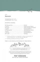 Haven by Vanessa Goertzen for Lella Boutique LB203 Finished Size 75 1/2" x 75 1/2"