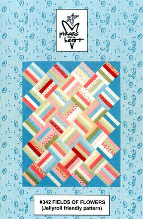 Fields of Flowers Printed Pattern by Pieces of My Heart #342 Jelly Roll Friendly 56" x 70" Sandy Gervais