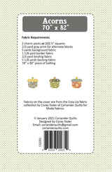 Acorns Quilt Pattern by Coriander Quilts CQ179 70" x 82"