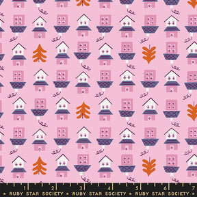Tarry Town Little Houses Orchid Yardage RS3026-13 by Kimberly Kight for Ruby Star Society Moda Fabrics