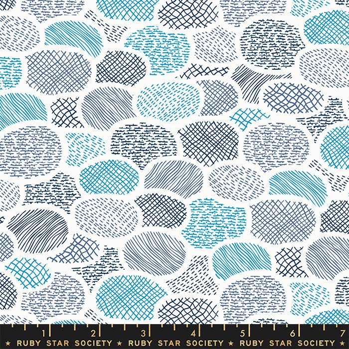 Tarry Town Ovals Navy Yardage RS3023-14 by Kimberly Kight for Ruby Star Society Moda Fabrics
