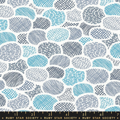 Tarry Town Ovals Navy Yardage RS3023-14 by Kimberly Kight for Ruby Star Society Moda Fabrics