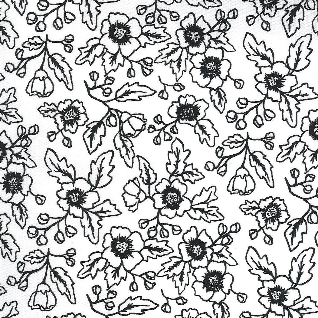 Midnight Magic 2 Gothic Bloom Ghost Yardage 24100-11 by April Rosenthal for Moda Fabrics Sold in 1/2 yard increments