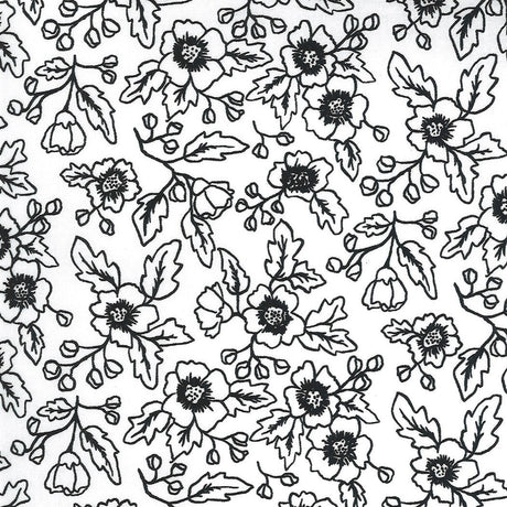 Midnight Magic 2 Gothic Bloom Ghost Yardage 24100-11 by April Rosenthal for Moda Fabrics Sold in 1/2 yard increments