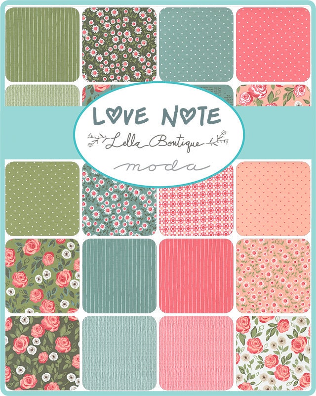 Love Note First Crush Cloud Tea Rose 5152-26 by Lella Boutique for Moda Fabrics