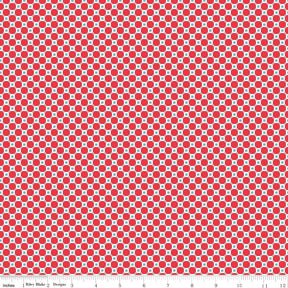 Cook Book Kitchen Tile Cayenne C11764-Cayenne by Lori Holt for Riley Blake Sold in 1/2 yard increments.