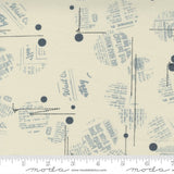 Modern Background Even More Paper News Dropping Eggshell Yardage 1762-12 by Zen Chic for Moda Fabrics Sold by 1/2 yard Increments