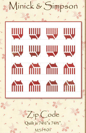 Zip Code Printed pattern only MS1401 by Minick and Simpson 74 1/2" x 74 1/2"