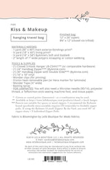 Kiss and Makeup Pattern LB189 by Vanessa Goertzen for Lella Boutique Finished Size 12" x 26"