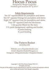Hocus Pocus TPB1911 By Margot Languedoc Designs Paper Pattern ONLY