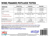 Wire Framed Potluck Tote Pattern # FQG145 from the Fat Quarter Gypsy - Does NOT include wire!