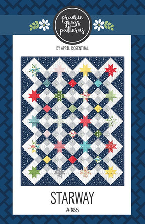 Starway Printed Quilt Pattern by April Rosenthal for Prairie Grass Patterns Finished Size 51" x 64"