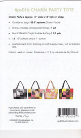 Charm Party Tote Sewing Pattern - PS016 From Quilts Illustrated by Penny Sturgis