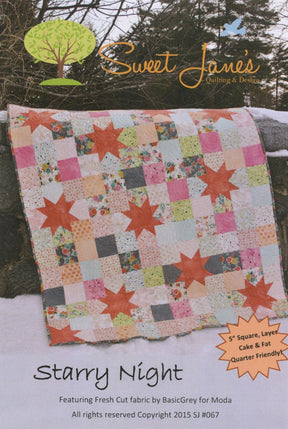 Starry Night SJ067, Paper pattern by Sweet Jane's Quilting and Design