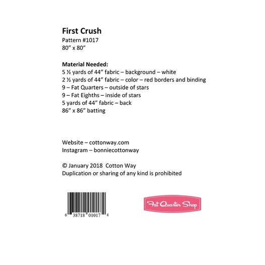 First Crush Paper Pattern by Bonnie Olaveson of Cotton Way CW1017