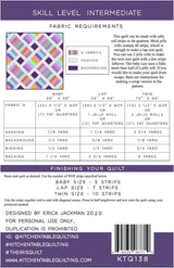 The Iris Quilt Pattern KTQ138 by Kitchen Table Quilting (baby, lap and twin sizes)