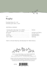 Rugby Quilt Pattern #184 by Vanessa Goertzen for Lella Boutique Finished Size 64 1/2" x 72 1/2"