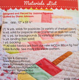 Mini Popsicles Table Runner Pastels kit as show in photo Pattern by Fig Tree Quilts, using Bella Solids