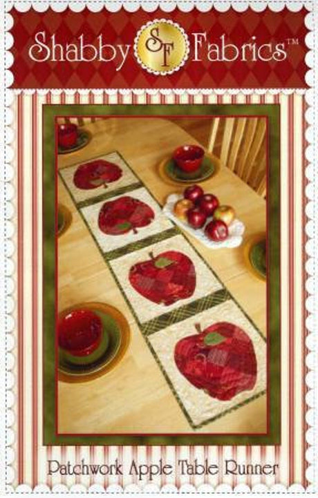 Patchwork Apple Table Runner by Shabby Fabrics Finished Size 12 1/2 x 54 1/2 inches