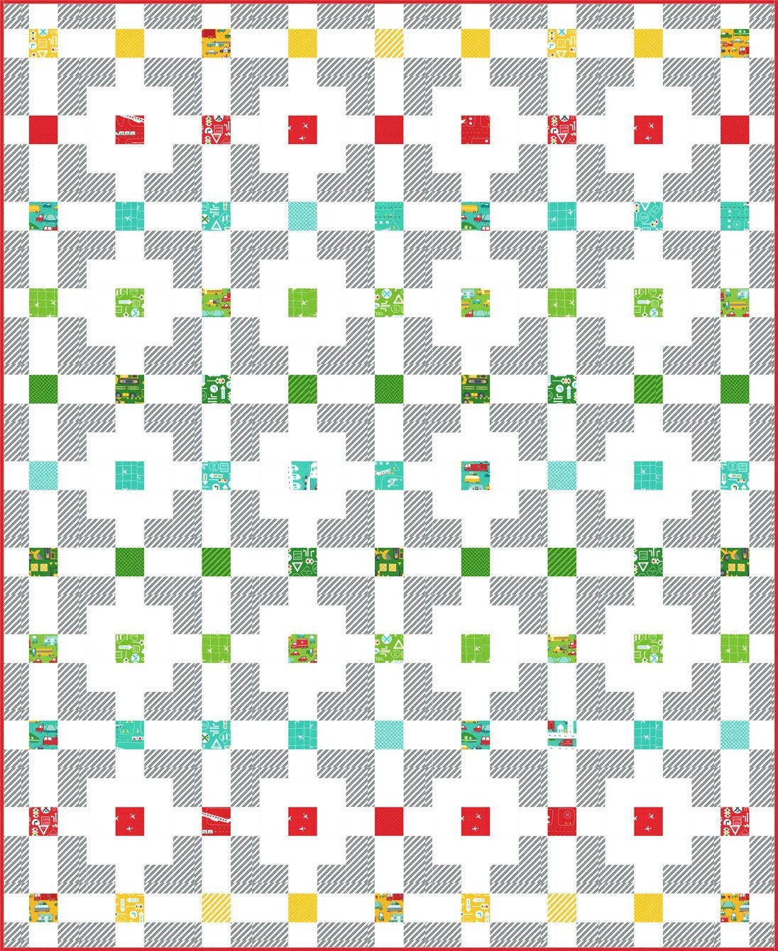 Road Map Quilt Pattern by Stacy Iest Hsu 54" x 66"