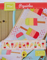 Mini Popsicles Table Runner Pastels kit as show in photo Pattern by Fig Tree Quilts, using Bella Solids