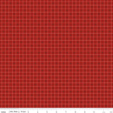 Bee Plaids Barn Red Bee Plaids Cider C12031-Barnred by Lori Holt for Riley Blake Sold in 1/2 Yard increments