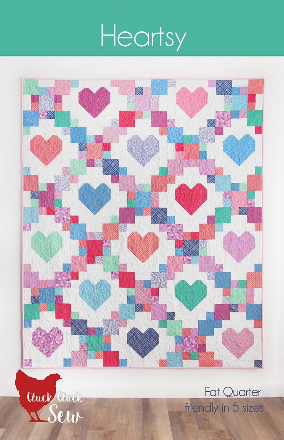 Heartsy Quilt Printed Pattern only CCS205 From Cluck Cluck Sew By Allison Harris,