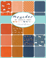 Meander Story Geranium Yardage 24582-11 by Aneela Hoey for Moda Fabrics