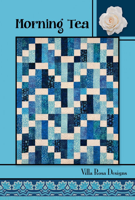Morning Tea Printed Pattern - VRDRC223 - From Villa Rosa Designs - size 56" x 70"