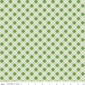Bee Plaids Clover Bee Plaids Scarecrow C12020-Clover by Lori Holt for Riley Blake Sold in 1/2 yard increments cut continuously