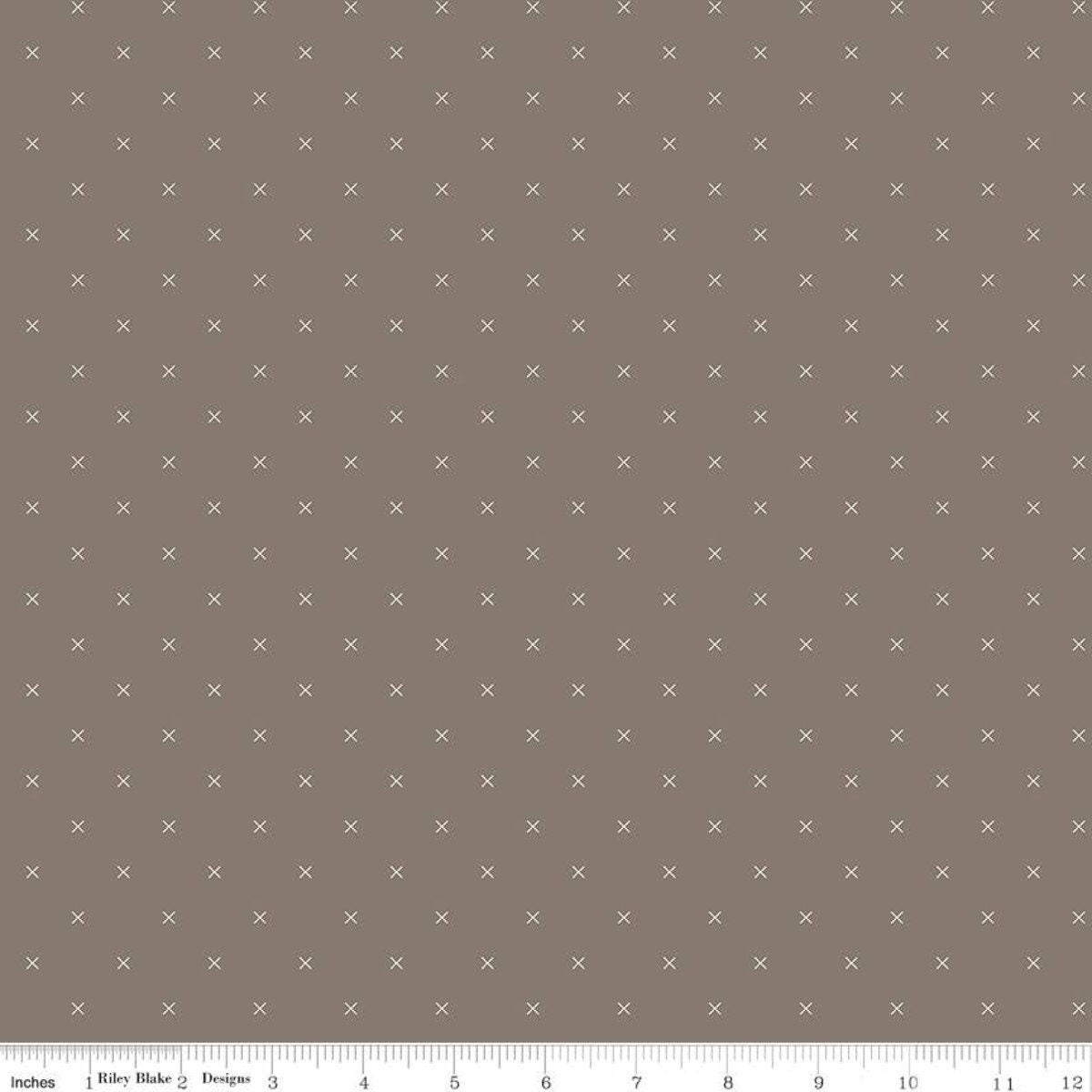 Bee Cross Stitch Riley Pebble C745-PEBBLE by Lori Holt for Riley Blake Designs Sold in 1/2 Yard Increments