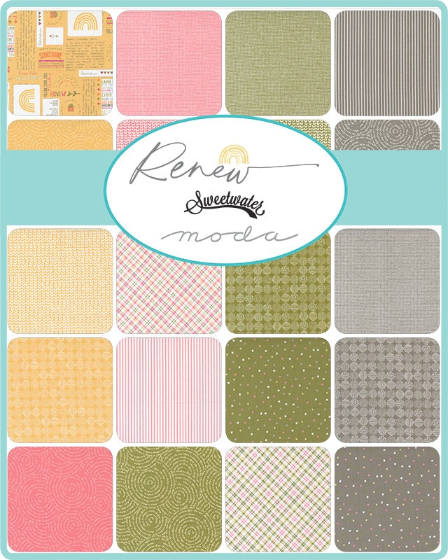 Renew Plaid Pebble 55562-26 yardage by Sweetwater for Moda Fabrics Sold in 1/2 Yard Increments