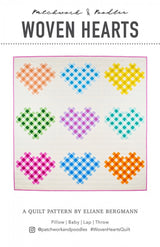 Woven Hearts Quilt Pattern by Patchwork and Poodle, Elaine Bergman Multiple sizes