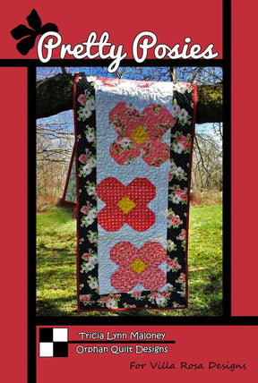 Pretty Posies Pattern Card by Villa Rosa Designs finished size 16"x60"