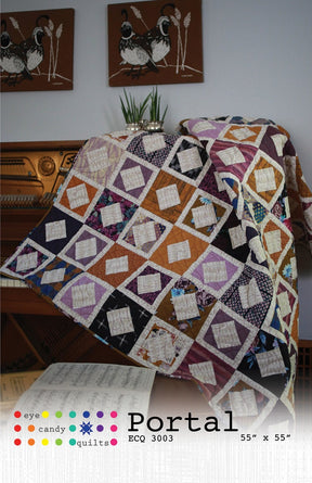 Portal ECQ3003 Sewing Quilt Pattern by Eye Candy Quilts - Printed Pattern 55" x 55"