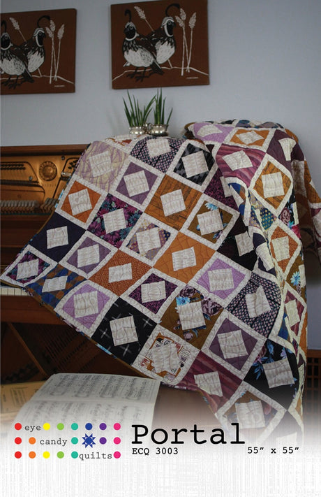 Portal ECQ3003 Sewing Quilt Pattern by Eye Candy Quilts - Printed Pattern 55" x 55"