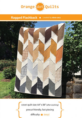 Ragged Flashback Quilt pattern by Dora Cary for Orange Dot Quilts FLSHBCK-019