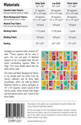 Rapid City Quilt Pattern # EHMP001 by Elizabeth Hartman Paper Pattern ONLY in 3 sizes