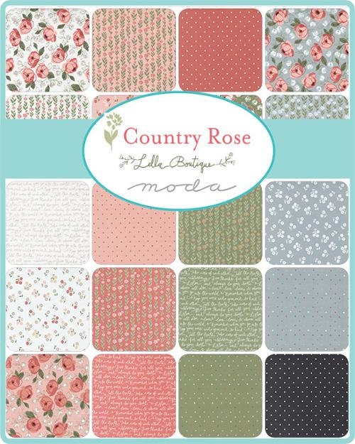 Country Rose Climbing Vine in Charcoal 5171-17 by Lella Boutique for Moda Fabrics Sold in 1/2 yard increments.