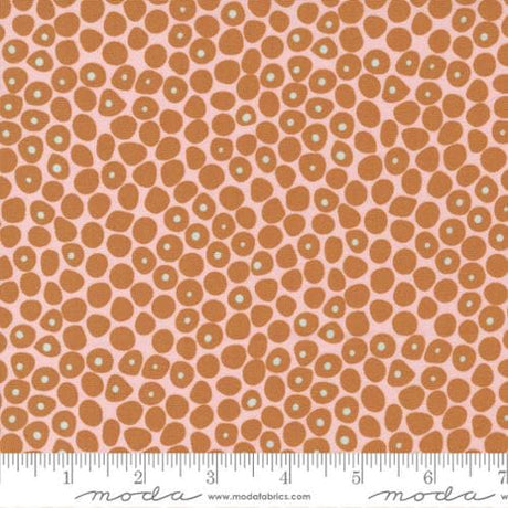 Lazy Afternoon Flowing Dots in Bronze by Zen Chic 1782 17 for Moda Fabrics Sold in 1/2 Yard Increments Cut Continuously