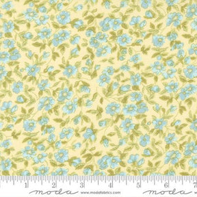 The Shores Field Floral in Sunshine 18741 12 by Brenda Riddle Designs for Moda Fabrics Sold in 1/2 yard increments cut continuously