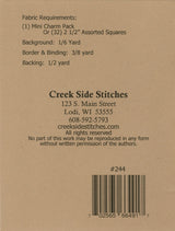 Carpenter's Candy Star Quilt Pattern CSS244 by Creek Side Stitches, precut friendly Bin MP