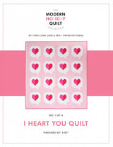 I Heart You Quilt TJCMHQ01 By Then Came June and Pen and Paper