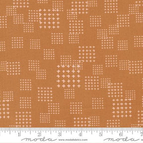 Lazy Afternoon Stitching in Bronze by Zen Chic 1786 26 for Moda Fabrics
