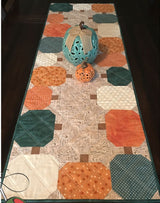 Farm Fresh Pumpkins Table Runner Paper Pattern Only Finished size 17.5" x 50" by Andrea McColeman for Olive US Girls LLC OUGS16