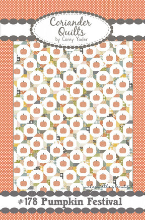 Pumpkin Festival Quilt Pattern by Coriander Quilts CQ178 72" x 92"
