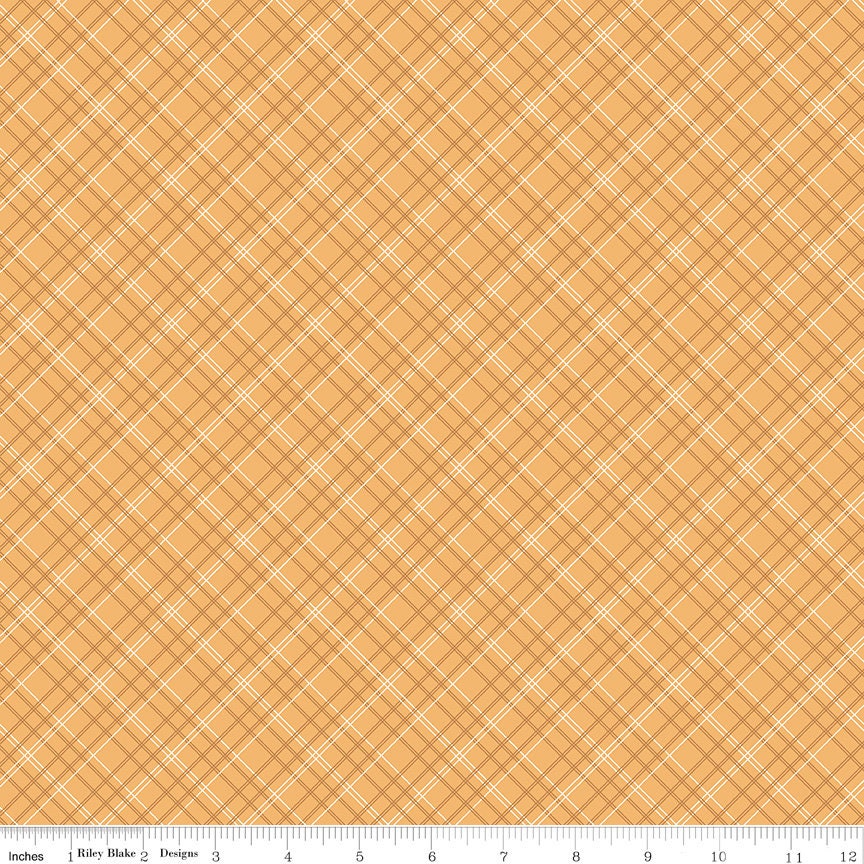 Calico Plaid Daisy C12847-Daisy by Lori Holt Sold by 1/2 Yard Increments